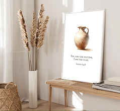 You're the Potter Bible Quote Isaiah 648 Canvas Wall Art Poster Modern Minimalist Scripture Watercolor Boho Christian Gift Home Decor Frame 1690615269