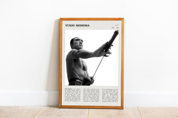 Yukio Mishima Print Wall Art Yukio Mishima Poster Black White Yukio Mishima Poster  Poster Art Gift 1668998504