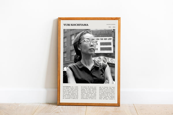 Yuri Kochiyama Wall Art  Poster Yuri Kochiyama Civil Rights Activist Black White Poster Poster Art Gift 1702177359