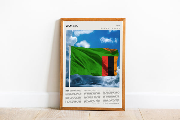 Zambia Flag Art Africa Wall Art  Poster Zambia Africa Poster  Poster Art Gift 1690263098
