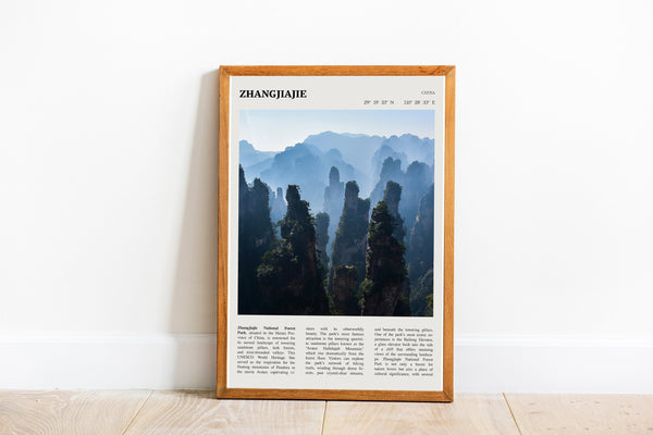 Zhangjiajie National Forest Park Wall Art  Poster Zhangjiajie China Black White Poster  Poster Art Gift 1699937445