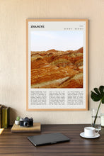 Zhangye National Geopark Wall Art  Poster China Zhangye National Geopark Black White Poster Art Gift 1699810111