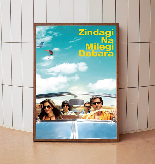 Zindagi Na Milegi Dobara (2011) Poster, Minimalist Movie Poster, Film Poster
