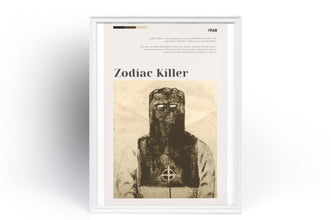 Zodiac Killer Poster Wall Art Drawing Serial Killer Northern California Crime  Poster Art Gift 1550273378