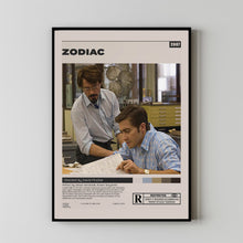Zodiac Poster, David Fincher, Minimalist Movie Poster, A3 poster, Home decor