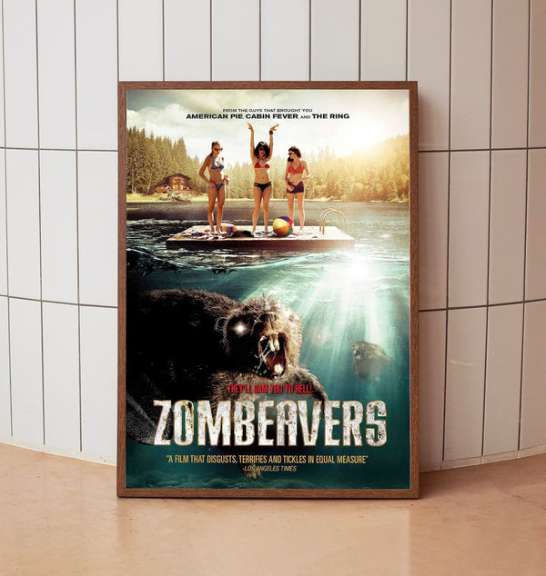 Zombeavers (2014) Poster, Minimalist Movie Poster, Film Poster