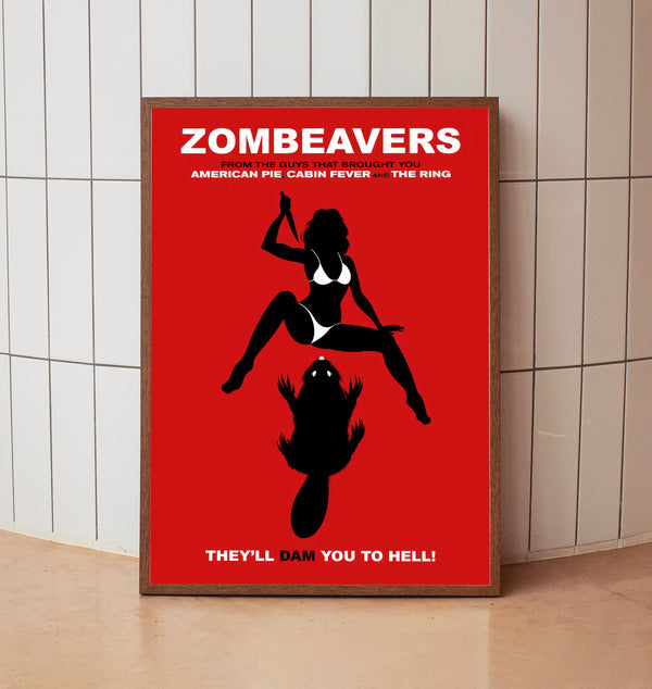 Zombeavers (2014) Poster, Minimalist Movie Poster, Film Poster_DS03