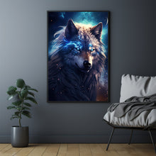 Mystical Wolf Art Poster - Enchanting Spiritual Wolf Wall Decor, Fantasy Home Decor, Majestic Animal Artwork, Ethereal Wolf Print