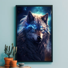 Mystical Wolf Art Poster - Enchanting Spiritual Wolf Wall Decor, Fantasy Home Decor, Majestic Animal Artwork, Ethereal Wolf Print