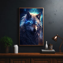 Mystical Wolf Art Poster - Enchanting Spiritual Wolf Wall Decor, Fantasy Home Decor, Majestic Animal Artwork, Ethereal Wolf Print