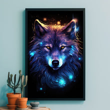 Mystical Wolf Art Poster - Enchanting Spiritual Wolf Wall Decor, Fantasy Home Decor