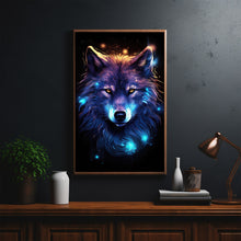 Mystical Wolf Art Poster - Enchanting Spiritual Wolf Wall Decor, Fantasy Home Decor