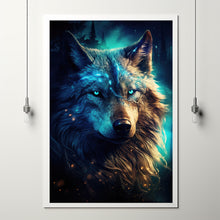 Mystical Wolf Art Poster - Enchanting Spiritual Wolf Wall Decor, Fantasy Home Decor