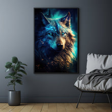 Mystical Wolf Art Poster - Enchanting Spiritual Wolf Wall Decor, Fantasy Home Decor