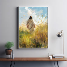 Jesus walking through wheat fields Harvest Time Jesus Christ Artwork Painting Water Color Christian LDS Art Journey with Jesu