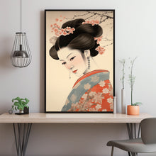 Elegance Unveiled: Majestic Geisha in Ukiyo-e - A Mesmerizing Japanese Art Poster