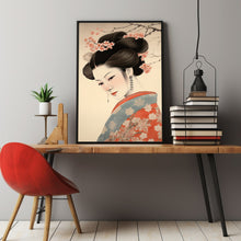 Elegance Unveiled: Majestic Geisha in Ukiyo-e - A Mesmerizing Japanese Art Poster