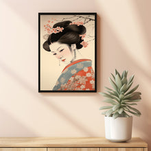 Elegance Unveiled: Majestic Geisha in Ukiyo-e - A Mesmerizing Japanese Art Poster