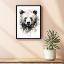 Bear Watercolour Poster - Majestic Large Animal Wall Art | Abstract Forest Animals Painting