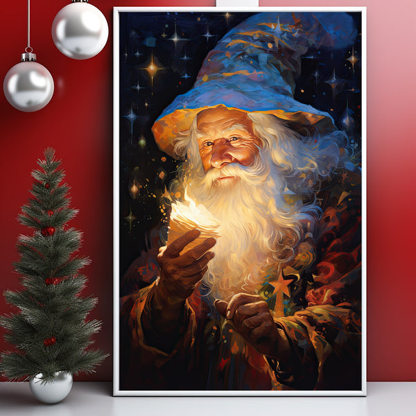 Fantasy Oil Painting Poster - Enchanting Xmas Decor | Vintage Christmas Holiday Art Print | Ideal Gift for the Festive Season