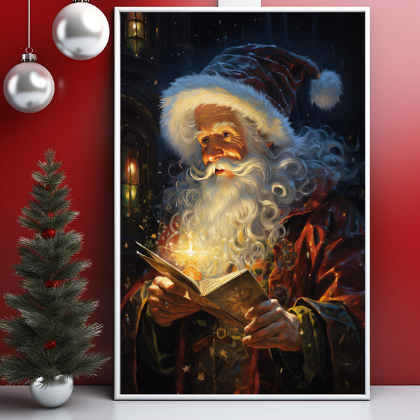 Fantasy Oil Painting Poster - Enchanting Xmas Decor | Vintage Christmas Holiday Art Print | Ideal Gift for the Festive Season