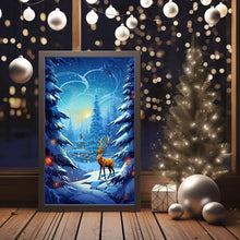 Reindeer in Magical Forest Poster - Fantasy Forest Art Print for Enchanting Decor