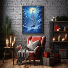 Enchanting North Pole Scene - Tall Magical Christmas Poster | Beautiful Winter Wonderland Art Print