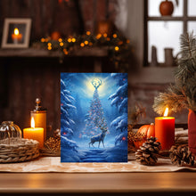 Enchanting North Pole Scene - Tall Magical Christmas Poster | Beautiful Winter Wonderland Art Print