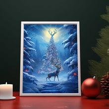 Enchanting North Pole Scene - Tall Magical Christmas Poster | Beautiful Winter Wonderland Art Print