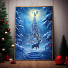 Enchanting North Pole Scene - Tall Magical Christmas Poster | Beautiful Winter Wonderland Art Print