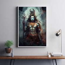 Lord Shiva and Ganesh Wall Art - Spiritual Hindu Decor, Premium Tempered Glass Printing, Large Wall Art for Home and Office