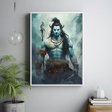 Shiva Wall Art - Elegant Hindu God Illustration, Captivating Shiva Art Print, Spiritual Hindu Artwork, Divine Shiva Poster for Home Decor