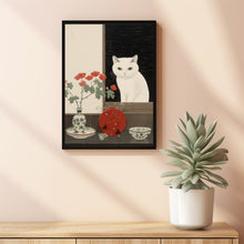 Cat Edo-Style Ukiyo-e Poster - Perfect Japanese Style Wall Art for Cat Lovers