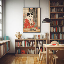 Cat Edo-Style Ukiyo-e Poster - Perfect Japanese Style Wall Art for Cat Lovers