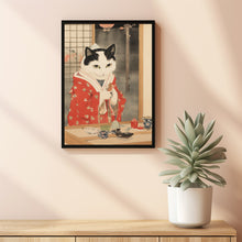 Cat Edo-Style Ukiyo-e Poster - Perfect Japanese Style Wall Art for Cat Lovers