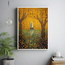 Holy Spring in the Style of Gustav Klimt Poster - Art Nouveau Inspired Sacred Spring Artwork, Mystical Water Scene for Home Decor