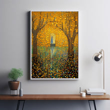 Holy Spring in the Style of Gustav Klimt Poster - Art Nouveau Inspired Sacred Spring Artwork, Mystical Water Scene for Home Decor