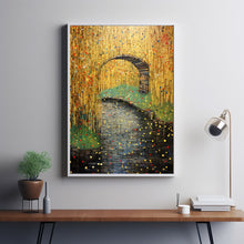 Holy Spring in the Style of Gustav Klimt Poster - Art Nouveau Inspired Sacred Spring Artwork, Mystical Water Scene for Home Decor