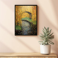 Holy Spring in the Style of Gustav Klimt Poster - Art Nouveau Inspired Sacred Spring Artwork, Mystical Water Scene for Home Decor