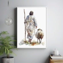 A Starry Walk, Modern Christian Art, Leave the 99 Art, Jesus and Lamb, Jesus Portrait Art, LDS Art, Poster Bible Art, Christian Poster 1
