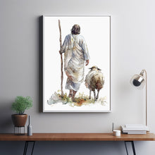 A Starry Walk, Modern Christian Art, Leave the 99 Art, Jesus and Lamb, Jesus Portrait Art, LDS Art, Poster Bible Art, Christian Poster 1