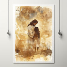 Healing Embrace, Jesus Hugging Girl, Jesus and Woman Art, Christian Painting, Modern Christian Art, Bible Verse Wall Art, Jesus Painting 1