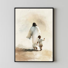 Show Me The Way, Modern Christian Art, Jesus and Little Boy Painting, Jesus and Boy Art, Jesus Painting, Jesus Poster, Christian Wall Art