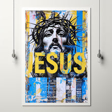 Jesus Christ Wearing Crown of Thorns Poster,  Wall Art Gift Trendy Living Room Home Decor Framed Canvas Christian Nursery Decor 11