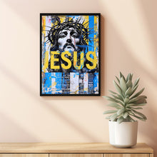 Jesus Christ Wearing Crown of Thorns Poster,  Wall Art Gift Trendy Living Room Home Decor Framed Canvas Christian Nursery Decor 11