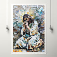 Jesus Christ Praying Holy Painting Poster God Peace Print Wall Art Gift Trendy Living Room Home Decor Framed Canvas Christian Nursery Decor