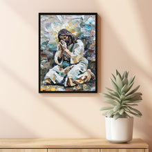 Jesus Christ Praying Holy Painting Poster God Peace Print Wall Art Gift Trendy Living Room Home Decor Framed Canvas Christian Nursery Decor