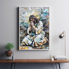 Jesus Christ Praying Holy Painting Poster God Peace Print Wall Art Gift Trendy Living Room Home Decor Framed Canvas Christian Nursery Decor