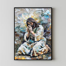 Jesus Christ Praying Holy Painting Poster God Peace Print Wall Art Gift Trendy Living Room Home Decor Framed Canvas Christian Nursery Decor