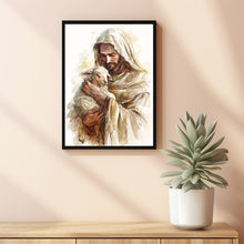 Forgiven, Christian Wall Art, Jesus Leaves the 99, Jesus Digital Art, LDS Art, Bible Printable, Christian Painting, Jesus and Lamb Painting